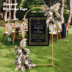 6.6FT Metal Arch Backdrop Stand Gold Wedding Balloon Frame Pergola Arbor