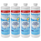 Doheny's Super Algaecide Plus | Pro-Grade | Effective Against Most Algae Types | 7.1% Chelated Copper (Reduces Staining) | Non-Foaming, No Clouding | Safe to Swim After Use | 4 x 40oz Bottles (160oz)