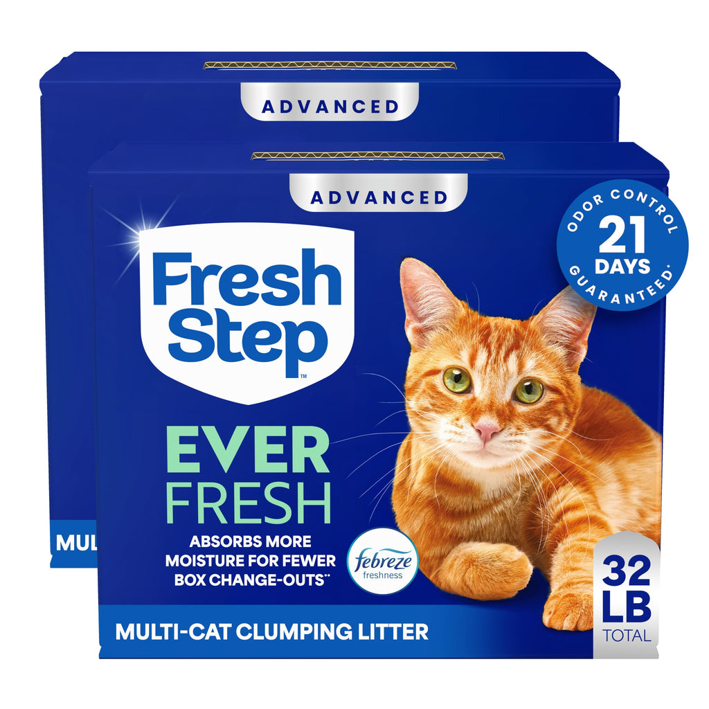 Fresh Step Advanced Ever Fresh Multi Cat Clumping Cat Litter, 16 lb., 2 Pk