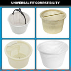 Swimables Pool Skimmer Basket Compatible with Waterway Skimmer Basket 542-3240 for Renegade Skimmers Pool Basket | Built-in Brass Weight | 316 Stainless Steel Handle & Convenient Rubber Grip