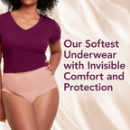 Depend Silhouette Adult Diapers, Incontinence & Postpartum Bladder Leak Underwear for Women, Maximum Absorbency, Extra Large, Pink, 18 Count, Packaging May Vary
