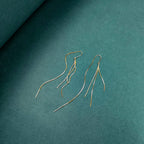 JA.S.JR Threader Dangle Earrings Long Tassel Earrings Gold Earrings for Women