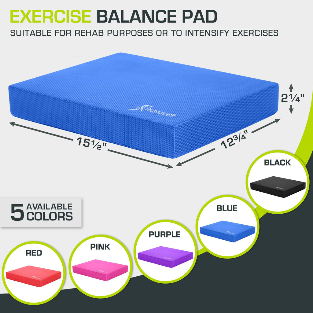 ProsourceFit Exercise Balance Pad, 15.5 x 12.75 in, Blue