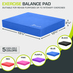 ProsourceFit Exercise Balance Pad, 15.5 x 12.75 in, Blue