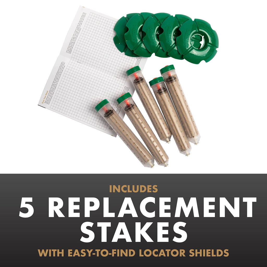 Spectracide Terminate Termite Detection & Killing Stakes2, 5 Count, Replacement Stakes With Pop-up Indicators Detect Termite Activity And Kill Foraging Termites