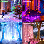 LitHome Color Changing Christmas String Lights Connectable, 66Ft 200 LED