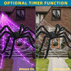 200" Halloween Decorations Light Up Spider Web with 250 LED Lights Decor.