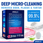 Breelex Retainer Cleaner Tablets for Dentures, Aligners & Night Guards – 120 Denture Cleaning Tablets, 3-Minute Deep Clean, Removes Plaque, Stains & Odor – FSA HSA Eligible