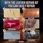 Leather & Vinyl Repair Kit for Furniture, Car Seats & Couches, 10 Colors