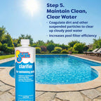 In The Swim Saltwater Pool Opening Chemical Kit - Start-Up Treatment for Salt Pools Up to 15,000 Gallons - Shock, Algaecide, Clarifier, Stain Preventer & Oil Absorber