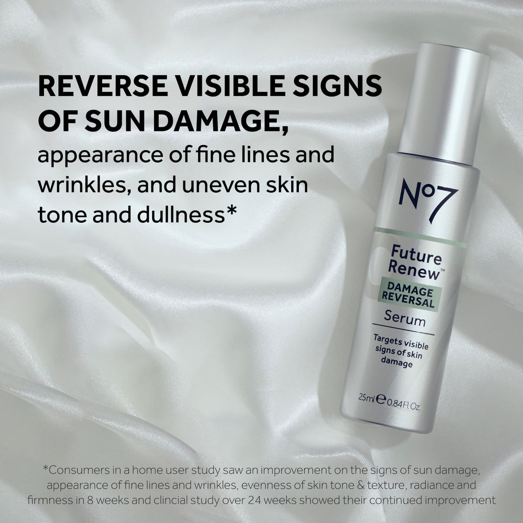 No7 Future Renew Damage Reversal Face Serum - Fast-Absorbing Peptide Serum to Help Visibly Reduce Fine Lines & Wrinkles - Enriched with Hyaluronic Acid & Niacinamide to Combat Dryness (1.69 Fl Oz)