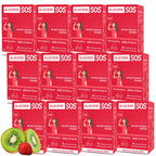 Glucose SOS Glucose Powder Packets with Natural Dextrose, Fast-Absorption That Instantly Dissolves in Your Mouth with No Water Needed, Kiwi Strawberry 72 Servings