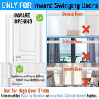 Steinwhale 3Pack Home Security Door Reinforcement Lock, Childproof Safety Door Lock Latch Inside Stopper, Add High Security to Prevent Home Unauthorized Entry, Aluminum Construction Finish Black