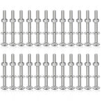 Zonon 25 Sets 3/8-16 x 3-1/2 Stainless Steel Carriage Bolts and Nuts Kit Round Head Square Neck Carriage Bolts Screws and Hex Nuts and Flat Washers, Stainless 18-8 Full Thread Coverage (Silver)