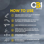 OB1 Universal Caulk Sealant & Adhesive White 10.1oz - 1 Cartridge