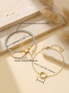mulanci Cable Bracelets for Women, Twisted Cable Bracelet Cuff, Mixed Metal Two Tone Silver and Gold Bracelet, Wire Bangle Bracelets for Women
