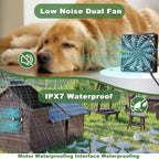 Solar Fan, 30W Solar Powered Fan, Solar Panel Fan Kit, IPX7 Waterproof Fans Exhaust Intake Mounting for Outside Greenhouse Shed Chicken Coop
