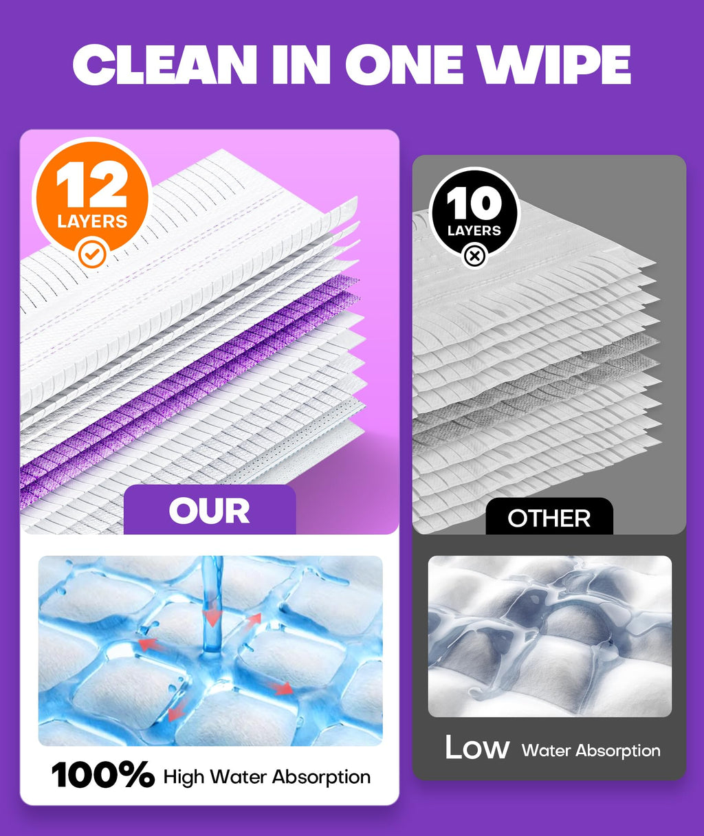 5X Cleaning Power Mop Refills for Swiffer Power Mop, 500+ Strips Multi-Surface PowerMop Refill Pads, 24 Count Disposable Powermop Wood Mops, Replacement Mopping Pad for Floor Cleaning