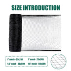 Vandham 25x50ft Heavy Duty Bird Netting, 1.6" Mesh for Garden Fruit Trees