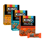 KIND Mini Snack Bars Variety Pack, Gluten Free, Low Sugar, Low Calorie Snacks, Dark Chocolate Nuts & Sea Salt, Peanut Butter Dark Chocolate, Caramel Almond & Sea Salt, 30 Count