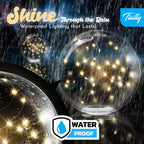 TIALLY Fairy Floating Pool Lights Solar Powered - 14" Inflatable Glow Balls for Pool, Solar Floating Lights for Pool, Floating Solar Pool Lights for Inground Pools, Pool Decorations Outdoor (4 Pack)