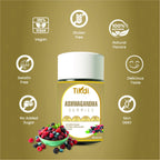 TIKDI Ashwagandha Gummy - 30 Count - Mixed Berry, KSM-66, Vegan, Plant Based, Non-GMO, Gluten-Free, Gelatin Free, No Added Sugar