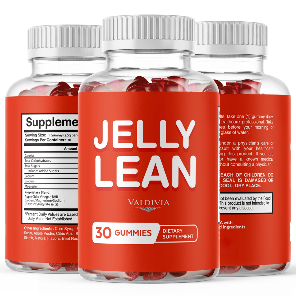 (2 Pack) Jelly Lean Gummies - Official Jelly Lean Gummys Advanced Premium Formula Maximum Strength, All Natural Daily JellyLean Vitamins Support for Overall Health & Wellness, 60 Gummies for 2 Months