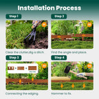 GZGNEEVL Corten Steel Landscape Edging 4.5" H x 40" L, Metal Garden Edging