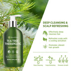 Roycederm Tea Tree Therapeutic Shampoo & Conditioner Set: Shampoo for Dry Scalp, Dandruff - Hydrating Conditioner for Itchy, Flaky Scalp