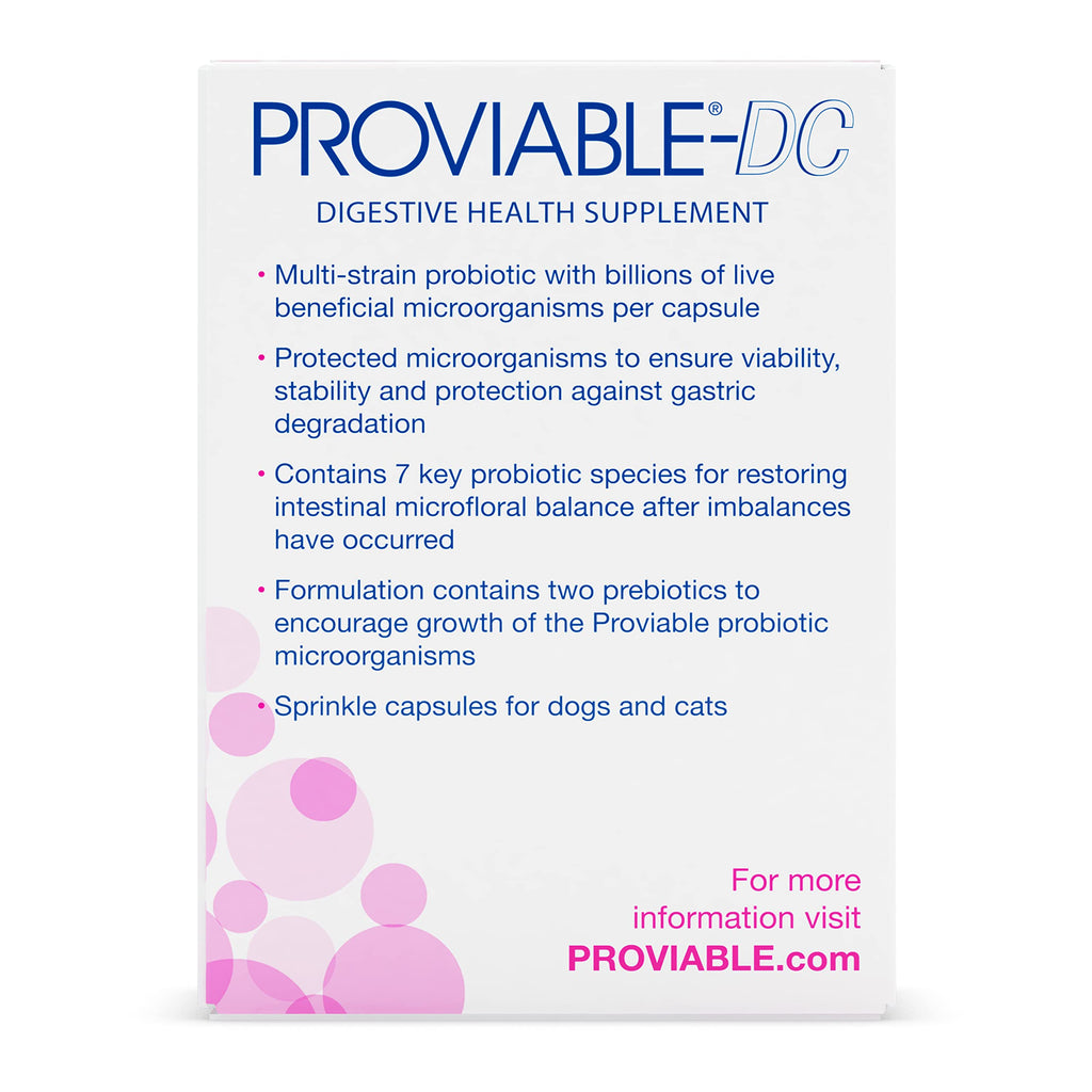 Nutramax Proviable Probiotics for Dogs & Cats, Sprinkle Capsules, 30ct