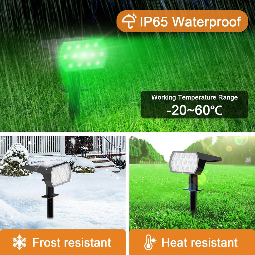 WELALO Color Changing Solar Lights Outdoor, IP68 Waterproof, RGB, 6 Pack