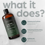 Artnaturals Antibacterial Tea Tree Oil Body Wash For Men & Women Remedy Soap Extra Strength - Helps Treat Acne, Athletes foot, Eczema, Toenail Fungus & Jock Itch & Ringworm (16 Fl Oz (Pack of 2)