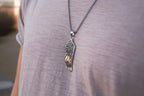 Made by Nami Pendant Necklace for Men 23" Gold & Silver Cuban Link Chain with Pendants for Men High-Quality Stainless Steel Necklace Premium Jewelry Gift for Him (Vikings Wing)