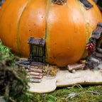 Top Collection Miniature Fairy Garden and Terrarium Orange Pumpkin Fairy House Statue, 4 by 5-Inch