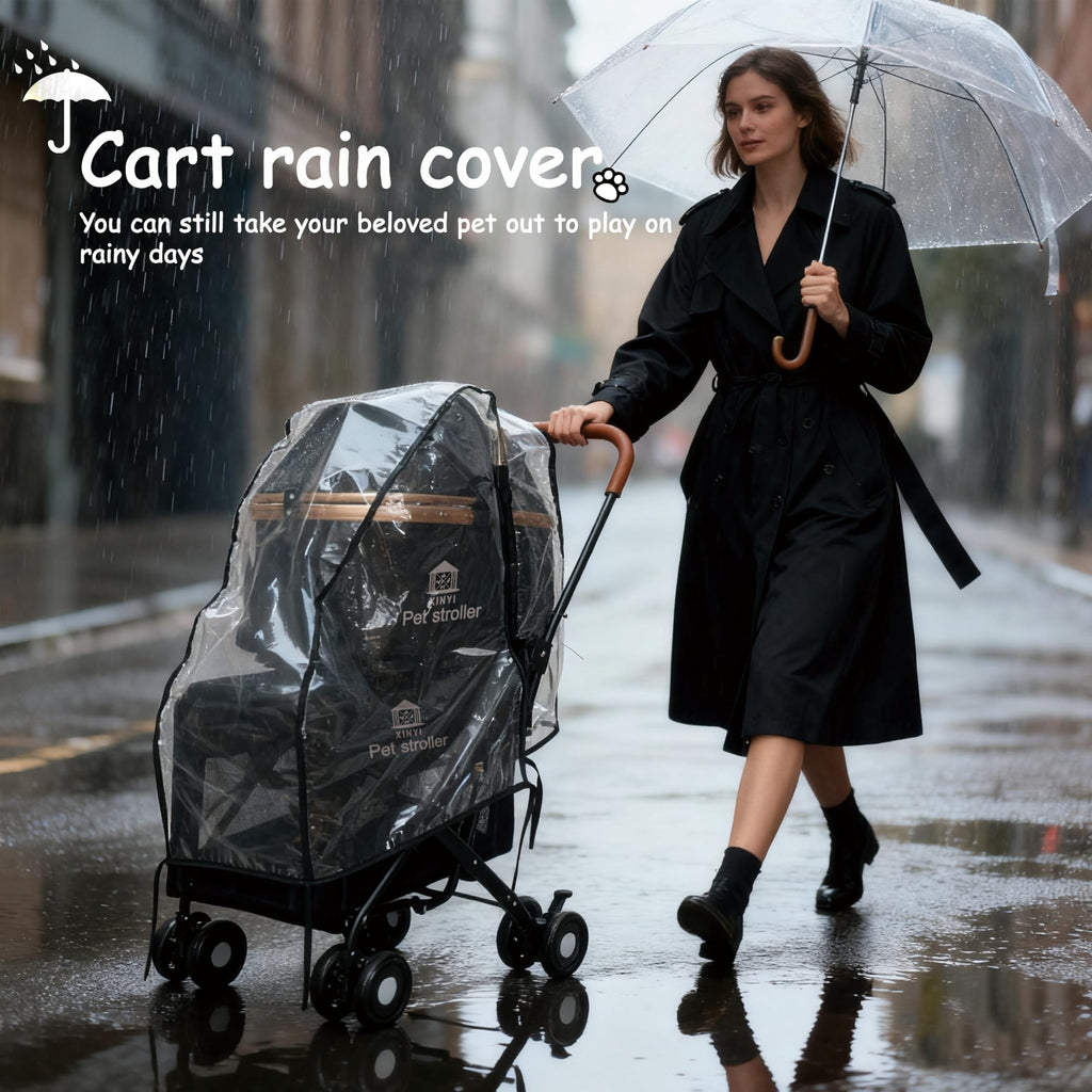 XL Extra-Large Double Pet Stroller, Running&Travel Pet Cart with Weather Cover, Cat&Dog Stroller for Large/Medium/Small Pets, Outdoor Pet Supplies