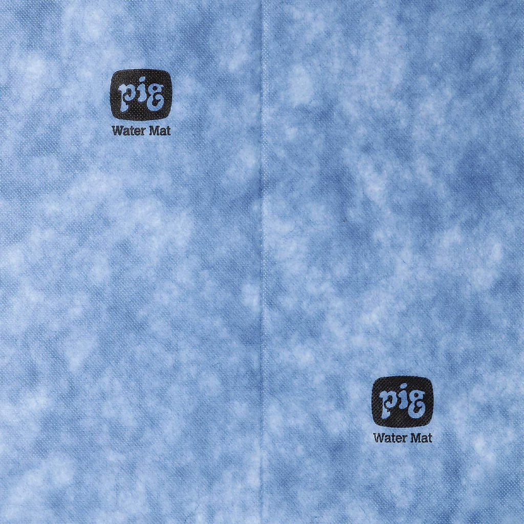 PIG Water Absorbent Mat | Reusable | 10 Pack | 15" W x 19" L | Blue and Black | PM50479