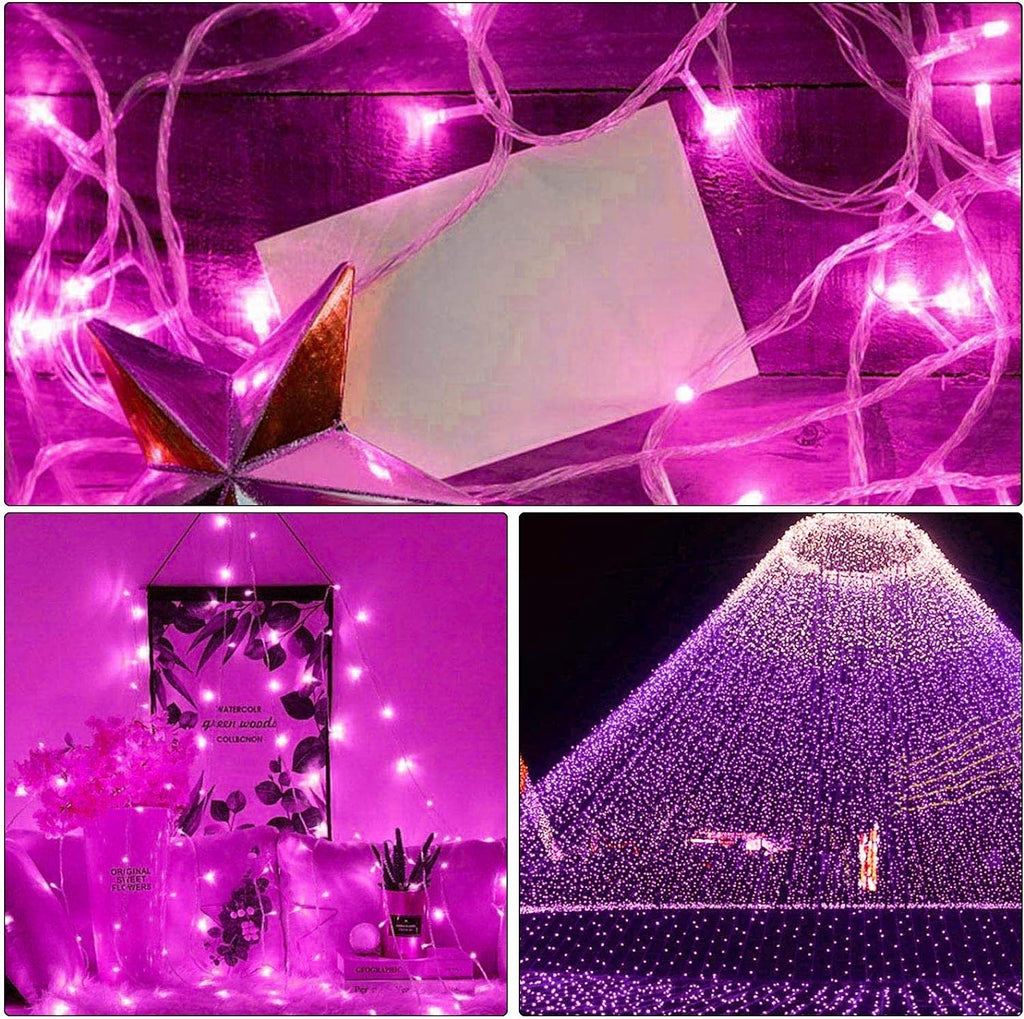 ILLUMINEW Pink Christmas String Lights, Valentine Day Room Decor, 300 LED