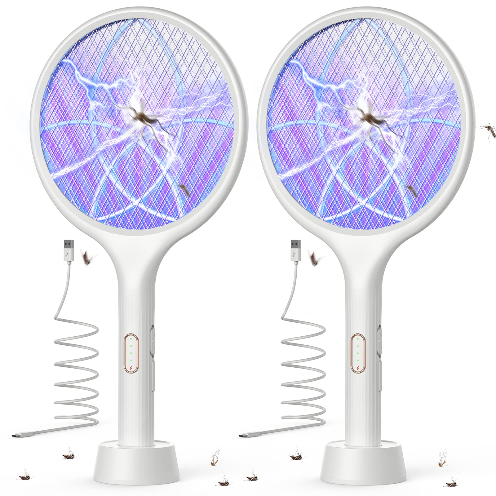 YISSVIC Electric Fly Swatter 4000V Bug Zapper Racket Dual Mode