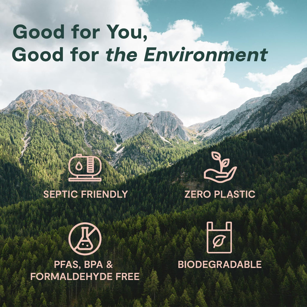 ecoHiny Premium & Soft Bamboo Toilet Paper | PFAS Free | 12 Mega Rolls, 3 ply & 350 Sheets | Non Toxic, FSC Certified, Septic Safe, BPA Free | Tree Free Toilet Tissue | Plastic Free Packaging