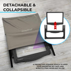 MAGNIPROS Patented 5X Large LED Page Magnifier with Detachable Stand | Eye Caring 3 Color Light Modes & Anti-Glare Lens to Reduce Eye Strain-Ideal for Reading Fine Print, Crafting, Low Vision Seniors