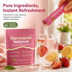 Hormone Balance for Women, Myo-Inositol Drink Mix with Magnesium, Rhodiola Rosea, Vitamin C, Cortisol Support Supplement, Vegan Sugar-Free Non-GMO, PMS Comfort, Menopause Wellness & Mood Balance 30psc