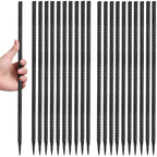 Homwin 16 inches Rebar Stakes 24-Pack Straight Metal Stakes Heavy Duty 5/16" Diameter Ground Stake for Tent, Fence, Landscaping, Concrete Forming, Outdoor Decoration and Plant Support