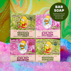 Dr. Squatch Natural Men's Bar Soap – Limited Edition Simpsons Gifts for Men – Natural Cold Process Soap Bar – D’oh-Nut Delirium + Squishee Supreme (5 oz, 4-Pack)