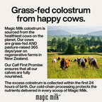 Magic Milk - New Zealand Grass-Fed Colostrum & Collagen | Supports Gut Health, Immunity, & Muscle Recovery | Bioactive Nutrients for Skin & Hair Health | Chocolate Milk Flavor | 20 Servings
