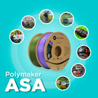 Polymaker ASA Filament 1.75mm Orange, 1kg ASA 3D Printing Filament, Heat & Weather Resistant - ASA 3D Printer Filament Perfect for Printing Outdoor Functional Parts