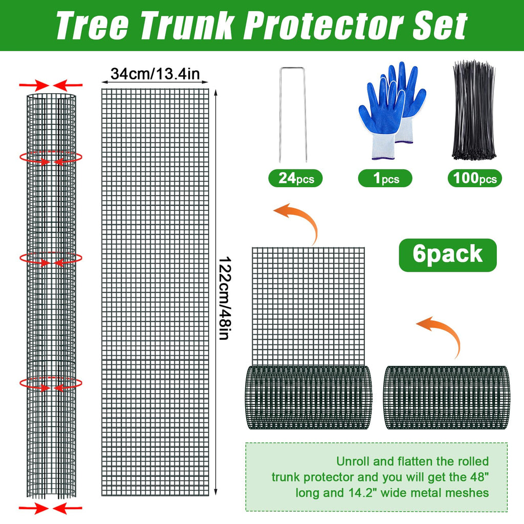MUDEREK 6 Pack Metal Tree Trunk Protector-48
