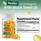 Resilia Black Seed Oil 6000mg Softgels – Organic Oil of Oregano Capsules for Immune & Digestive Support – Non-GMO, Gluten-Free – New Bottle Packaging (60 Count)