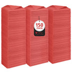 Orighty Cleaning Cloths Bulk, 150 Pack Shop Rags Reusable, Multi-Purpose Shop Towels for Cars, Microfiber Cleaning Rags for Automotive, Mechanic, Kitchen, Lint Free Towels 11.5’’ x 11.5’’, Red