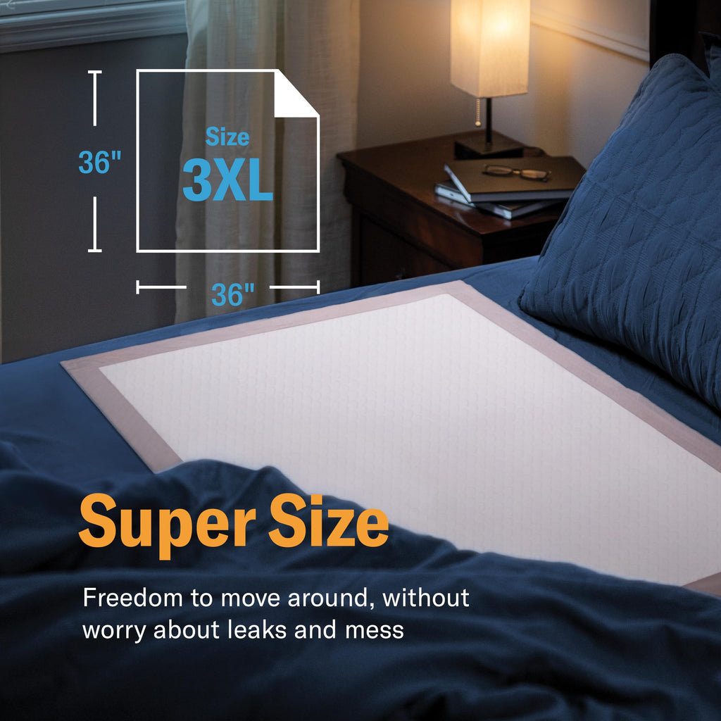 Chucks Premium Disposable Underpads 36”x36” [100-Count] Ultra Absorbent Chux Incontinence Bed Pads Disposable Adult with Adhesive Tape, Pee Pads Pet Training Pads XXXL 36x36 Bulk Pack