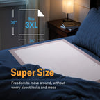 Chucks Premium Disposable Underpads 36”x36” [100-Count] Ultra Absorbent Chux Incontinence Bed Pads Disposable Adult with Adhesive Tape, Pee Pads Pet Training Pads XXXL 36x36 Bulk Pack